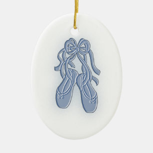 Blue Ballet Sipper Keramik Ornament