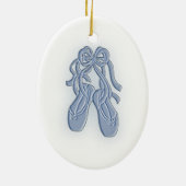 Blue Ballet Sipper Keramik Ornament (Hinten)