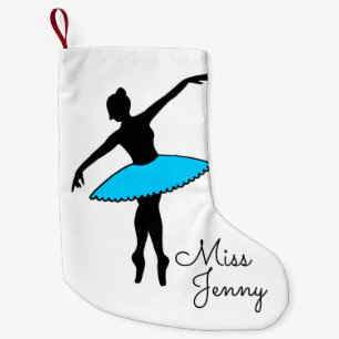 Blue Ballet Tance Teacher Gift Ballerina Tutu Kleiner Weihnachtsstrumpf