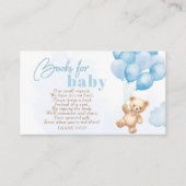 Blue Ballons Teddy Bärenbücher für Babytickets Begleitkarte (Vorderseite)