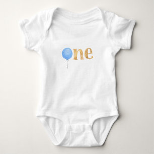Blue Balloon 1. Geburtstag Baby Bodysuit Baby Strampler