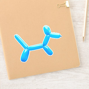 Blue Balloon Animal Dog Aufkleber