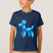 Blue Balloon Animal Dog T-Shirt (Vorderseite)