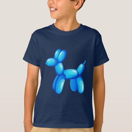 Blue Balloon Animal Dog T-Shirt (Vorderseite)