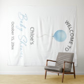 Blue Balloon Baby Dusche Wandteppich (Beispiel (Horizontal))