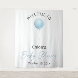 Blue Balloon Baby Dusche Wandteppich