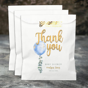 Blue Balloon Baby Showbeutel mit Eucalyptus Geschenktütchen