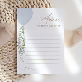 Blue Balloon Baby Showcard Einladung