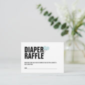 Blue Balloon Baby Showdusche Windeln Raffle Ticket Begleitkarte (Stehend Vorderseite)