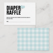 Blue Balloon Baby Showdusche Windeln Raffle Ticket Begleitkarte (Vorne/Hinten)