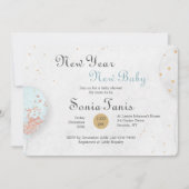 Blue Balloon Baby Shower Einladung (Vorderseite)