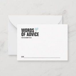 Blue Balloon Baby Shower Mommy Advice Card Hinweiskarte