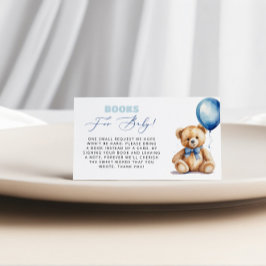 Blue Balloon Bärenbücher für Baby Boy Baby Dusche Begleitkarte