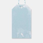 Blue Balloon Bow Greenery Baby Shower Thank You Geschenkanhänger (Rückseite)