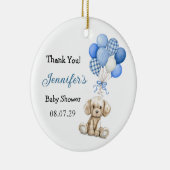 Blue Balloon Boy Baby Shower Ornament (Rechts)
