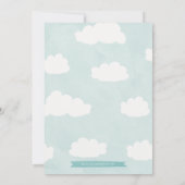 Blue Balloon Erstgeburtstag Foto Einladung (Rückseite)