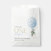 Blue Balloon, Eukalyptus, Grüne, Erster Geburtstag Geschenktütchen (Vorderseite)