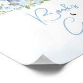 Blue Balloon Floral Elephant Bücher und Geschenke Poster (Ecke)