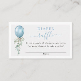Blue Balloon Greenerenery Baby Duwer Diaper Raffle Begleitkarte