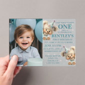 Blue Balloon Hedgehogs Celebration Acryleinladungen (Insitu (Handheld))