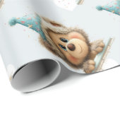 Blue Balloon Hedgehogs Celebration Geschenkpapier (Rolleneckpunkt)