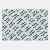 Blue Balloon Hedgehogs Celebration Geschenkpapier Set (Vorderseite 2)