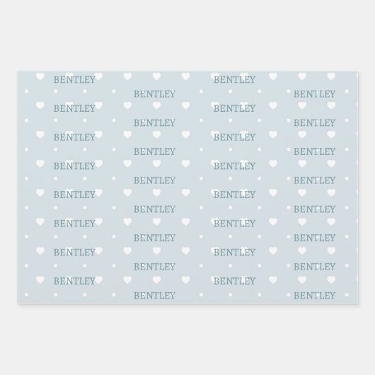 Blue Balloon Hedgehogs Celebration Geschenkpapier Set (Vorderseite 3)