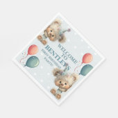 Blue Balloon Hedgehogs Celebration Serviette (Ecke)