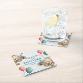 Blue Balloon Hedgehogs Celebration Untersetzer (Vor Ort)