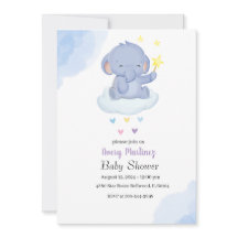 Blue Balloon Niedlich Elephant Baby Dusche