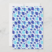 Blue Balloon Pattern Baby Boy Baby Dusche Einladung (Rückseite)