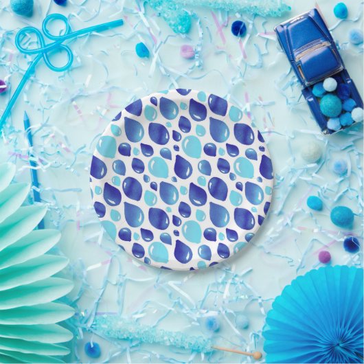 Blue Balloon Pattern Baby Boy Baby Dusche Pappteller (Party)