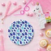 Blue Balloon Pattern Baby Boy Baby Dusche Pappteller (Party)