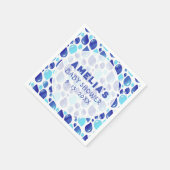 Blue Balloon Pattern Baby Girl Baby Dusche Serviette (Ecke)