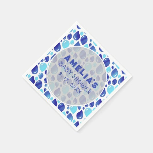 Blue Balloon Pattern Baby Girl Baby Dusche Serviette (Ecke)