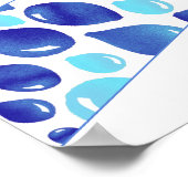 Blue Balloon Pattern Boy Baby Dusche Begrüßungszei Poster (Ecke)