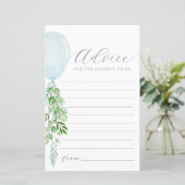 Blue Balloon Ratgeber wünscht Baby Card (Stehend Vorderseite)