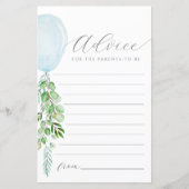 Blue Balloon Ratgeber wünscht Baby Card (Vorderseite)