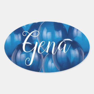 Blue Balloon Stickers and Umschlag Aufklebers Temp