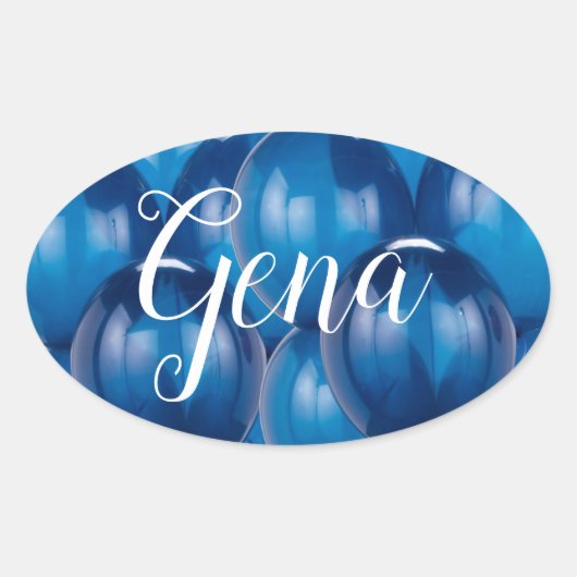 Blue Balloon Stickers and Umschlag Aufklebers Temp (Vorderseite)