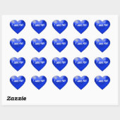 Blue Balloon Style Heart Sticker (Blatt)