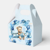 Blue Balloon Teddy Bear Airplane Boy Baby Dusche Geschenkschachtel (Rückseite)