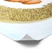 Blue Balloon Teddy Bear Baby Dusche Begrüßungszeic Poster (Ecke)