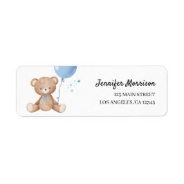Blue Balloon Teddy Bear Boy Baby Showadresse
