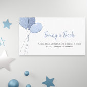 Blue Balloons Baby Dusche bringen Buch Begleitkarte
