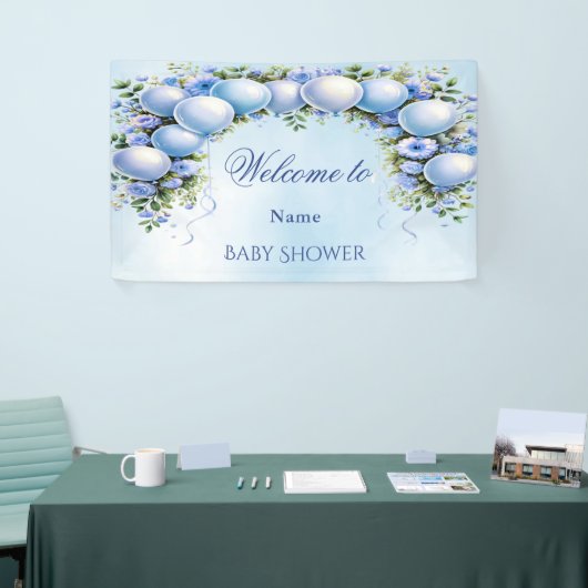 Blue Balloons Baby Shower Banner (Messeveranstaltung)