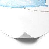 Blue Balloons Baby Shower Boy Begrüßungszeichen Poster (Ecke)