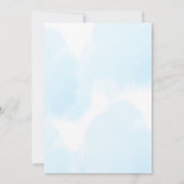 Blue Balloons Baby Shower Einladung (Rückseite)