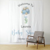 Blue Balloons Baby Shower Wandteppich (Beispiel)