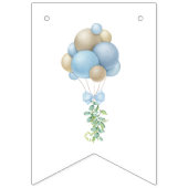 Blue Balloons Baby Shower Wimpelkette (Zweite Fahne)
